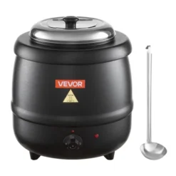 VEVOR Electric Soup Warmer, 10QT Commercial Soup Kettle With 304 Stainless Steel Detachable Insert Pot, 95~176°F Adjustable Temperature, Black -Vevor GUEST 77d49ca7 f913 42e9 83a5 fbc58bbda4ee