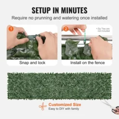 VEVOR Ivy Privacy Fence, 39 X 158in Artificial Green Wall Screen, Greenery Ivy Fence With Mesh Cloth Backing And Strengthened Joint -Vevor GUEST 77e61430 a919 4236 9ddd ca18b5273d4c