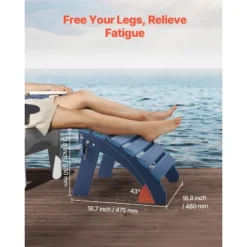 VEVOR Adirondack Ottoman, 18.7L X 18.9W X 13.8H Inch HDPE Plastic Folding Adirondack Ottoman, Weather-Resistant Foot Rest For Adirondack Chair, Blue 12 VEVOR Adirondack Ottoman, 18.7L X 18.9W X 13.8H Inch HDPE Plastic Folding Adirondack Ottoman, Weather-Resistant Foot Rest For Adirondack Chair, Blue -Vevor GUEST 77fa63cb db9c 4217 9946 90f2ba222ab8