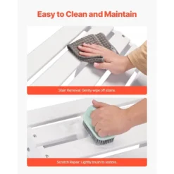 VEVOR Adirondack Ottoman, 17.7L X 19.7W X 13.8H Inch HDPE Plastic Folding Adirondack Ottoman, Weather-Resistant Foot Rest For Adirondack Chair,White -Vevor GUEST 79450b01 68fb 443a a259 fc4f33dc93a8