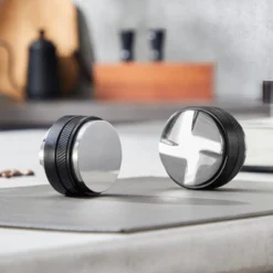 VEVOR Coffee Distributor 58mm, 2-in-1 Adjustable Espresso Distributor With Fan-Shaped Base, Coffee Distributor 304 Stainless Steel, Black