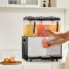 VEVOR Commercial Beverage Dispenser, 3 Tanks 12 L / 12.7 QT Per Tank Juice Dispenser, 370W Stainless Steel Ice Tea Drink Machine