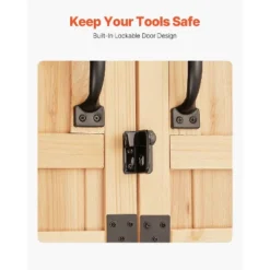 VEVOR Outdoor Storage Shed, Oversize Wooden Outside Storage Cabinet With Waterproof Roof And Metal Frame With Shelves & Floor, 58"x78" -Vevor GUEST 7a514597 fb6d 4eea 83b2 2bf1dde27766