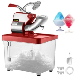 VEVOR 110V Commercial Ice Crusher 440LBS/H, ETL Approved 300W Electric Snow Cone Machine With Dual Blades, Stainless Steel Shaved Ice Machine, Red -Vevor GUEST 7a7af91d c171 4478 a969 dd95af418947
