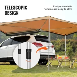 VEVOR Vehicle Awning 270 Degree, 8.2' Height Retractable Car Side Awning, PU3000mm UV50+ Car Awning With Waterproof Storage Bag -Vevor GUEST 7ab3df6f ea4e 421e b4d2 954ffb3ce222