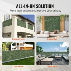 VEVOR Ivy Privacy Fence, 96 X 72 In Artificial Green Wall Screen, Greenery Ivy Fence With Strengthened Joint, Faux Hedges Vine Leaf Decoration -Vevor GUEST 7addb23c c89e 4cd8 985c 0876821fca1a 1