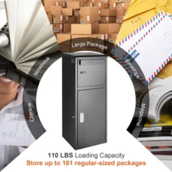 VEVOR Package Delivery Boxes For Outside 16.2"x15.8"x44", Galvanized Steel Package Delivery Box With Coded Lock, Removable Anti-theft Baffle, Black 12 VEVOR Package Delivery Boxes For Outside 16.2"x15.8"x44", Galvanized Steel Package Delivery Box With Coded Lock, Removable Anti-theft Baffle, Black -Vevor GUEST 7b713070 26cc 4dca bdc1 49d948cd3cc1