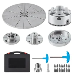 VEVOR KP965 Lathe Chuck, 4-Jaw 3.75" Diameter, Metal Lathe Chuck Turning Machine Accessories With 5 Sets Of Jaws, Self-centering Tool, Silver -Vevor GUEST 7c886591 964e 4823 99af f417c78cc214