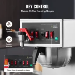 VEVOR 12 Cups Commercial Drip Coffee Maker, Coffee Maker Machine With 3 Glass Carafes And 3 Warmer Plates, Stainless Steel Pour Over Coffee Brewer -Vevor GUEST 7d19c32d ce7d 4581 be70 d0ac6c34c9a3