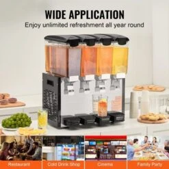 VEVOR Commercial Beverage Dispenser, 4 Tanks 10 L / 10.6 QT Per Tank Juice Dispenser, 430W Stainless Steel Ice Tea Drink Machine -Vevor GUEST 7d68f7e5 2e50 4c81 a2af 4217230162e7