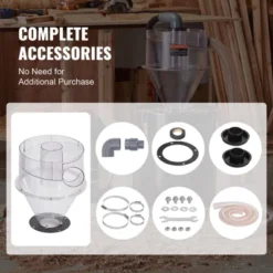 VEVOR Cyclone Dust Separator, 4" Retrofit Cyclone Separator For Dust Collectors, ABS Dust Deputy With 2" Hole O.D. Connector, Clear (Tank Exclude) -Vevor GUEST 7dccb5f6 0a48 4d06 b32f 3e4714ba2d06