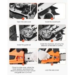 VEVOR Gas Chainsaw, 58CC 20" 3.22HP, Gasoline Powered Chain Saw, Handheld Cordless Petrol Chainsaws For Tree Wood Branch Cutting, Orange -Vevor GUEST 7e222771 b793 4208 a022 e163087b0e9f 1