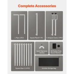 VEVOR Over The Table Rod Stand With Clamps, 13"-42'' Tall & 28"-98" Length Adjustable, Metal Table Arch Stand, Tabletop Balloon Arch Frame, White 13 VEVOR Over The Table Rod Stand With Clamps, 13"-42'' Tall & 28"-98" Length Adjustable, Metal Table Arch Stand, Tabletop Balloon Arch Frame, White -Vevor GUEST 7e34f8ae c279 4a55 9f98 e55aba068da9