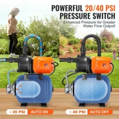 VEVOR 1 HP Shallow Well Pump With Pressure Tank, 1000 GPH/3700 L/H, 164 Ft Lift 20/40 PSI Pressure Switch, Orange&Black -Vevor GUEST 7e944d98 5b11 43d8 ace4 377fd9caaefc