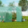 VEVOR Walk-in Tunnel Greenhouse, 19.4x9.7x7.4 Ft Hoop House Greenhouse Tunnel With Galvanized Steel Frame, PE Cover, Swing Door, 12 Roll-up Windows