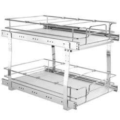 VEVOR 2 Tier 13"W X 21"D Pull Out Cabinet Organizer, Heavy Duty Slide Out Pantry Shelves, Chrome-Plated Steel Roll Out Drawers -Vevor GUEST 7f70f5b9 02a6 4b4f ab56 47153f46b432