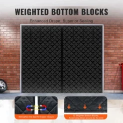 VEVOR Garage Door Screen For Winter, 10x8FT, Garage Door Insulation Kit, Magnetic Thermal Insulated Door Curtain With 300D Oxford Fabric, Black -Vevor GUEST 7f82be94 c393 48c8 9008 5a1a8bf39916