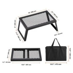 VEVOR Folding Campfire Grill, Heavy Duty Steel Mesh Grate, 18" Portable Camping Grates Over Fire Pit, Camp Fire Cooking Equipment -Vevor GUEST 7f8cba2f 1e66 4327 bba6 6e85138a2fae