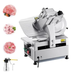VEVOR Automatic Meat Slicer, 180W + 370W Deli Slicer With A 12 Inch Premium 65Mn Blade, 0-0.3 Inch Adjustable Thickness, Silver -Vevor GUEST 804d8f5f 6745 4844 90a2 4f7a81d29cf5