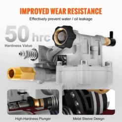 VEVOR Pressure Washer Pump, 3/4" Shaft Horizontal, 3400 PSI, 2.5 GPM, Replacement Power Washer Pumps Kit, Parts Washer Pump, Silver -Vevor GUEST 83874b9a 3a06 41d7 a802 304db6d89402