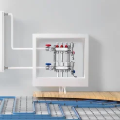 VEVOR 3-Branch Radiant Heat Manifold, 1/2" PEX Tubing Manifold, Stainless Steel PEX Manifold For Hydronic Radiant Floor Heating, Silver
