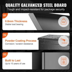 VEVOR Package Delivery Boxes For Outside 15.4" X 10.6" X 20.5", Galvanized Steel Wall Mount Mailbox With Coded Lock, Anti-Theft Baffle -Vevor GUEST 83ec0f15 5f50 4bb8 b045 8ff4a746cffa