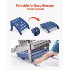 VEVOR Adirondack Ottoman, 18.7L X 18.9W X 13.8H Inch HDPE Plastic Folding Adirondack Ottoman, Weather-Resistant Foot Rest For Adirondack Chair, Blue 10 VEVOR Adirondack Ottoman, 18.7L X 18.9W X 13.8H Inch HDPE Plastic Folding Adirondack Ottoman, Weather-Resistant Foot Rest For Adirondack Chair, Blue -Vevor GUEST 843499c1 ffdf 4b59 a70d b639f27302a2