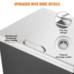 VEVOR Drop In Ice Chest, 28"L X 16"W X 17"H Stainless Steel Ice Cooler, Commercial Ice Bin With Hinged Cover, 40 Qt Outdoor Kitchen Ice Bar -Vevor GUEST 8448547a e2b5 42bb 9e2b a0f483e4ebe1