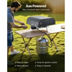 VEVOR Propane Outdoor Pizza Oven, 12 Inch Gas Pizza Maker, Portable Pizza-Cooker With Thickened Pizza-Stone, Carry Bag, Pizza-Oven, Black -Vevor GUEST 847deca0 ba17 4dd9 9b46 226d616d119f