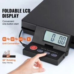 VEVOR Digital Shipping Scale, 110 Lbs X 0.07 Oz. Heavy Duty Postal Scale With Timer, Tare,Hold Function,90° Foldable LCD Screen Package Scale, Black -Vevor GUEST 84db544d ccec 4a02 89c5 1392473d4093