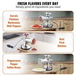 VEVOR Manual Meat Grinder, 304 Stainless Steel Hand Meat Grinder With Suction Cup + Steel Table Clamp, Meat Mincer Sausage Maker & 2 Cutting Plates -Vevor GUEST 851d2de5 b894 4341 ab31 881208339513