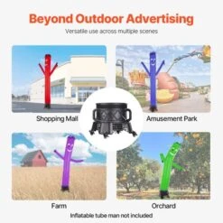 VEVOR Inflatable Tube Man Blower, 1 HP, Blower Fan For Wacky Waving Inflatable Tube Guy, PP Shell, IPX3 Waterproof, Black(No Inflatable) -Vevor GUEST 859c5b70 c68b 4827 8ac3 cef88fcc6702