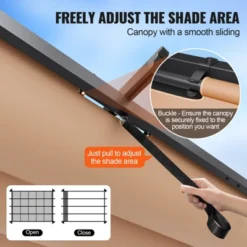 VEVOR 10'x13' Outdoor Retractable Pergola With Canopy, Aluminum Pergola With Retractable Canopy, Modern Pergola With Sun Shade Canopy, Beige -Vevor GUEST 85ffd82e f62e 41a7 9f15 bac694c87677