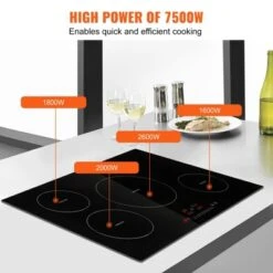 VEVOR Electric Cooktop, 4 Burners, 30'' Induction Stove Top, Built-in Magnetic Cooktop 7500W, 9 Heating Level Multifunctional Burner -Vevor GUEST 8707e653 f75e 492a bbae 71b036e60831
