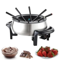 VEVOR Electric Fondue Pot Set For Cheese & Chocolate, 3 Quart Chocolate Melting Warmer, Stainless Steel Fondue Maker With Temperature Control -Vevor GUEST 87af9281 d83e 43a2 a273 92e1628b8649