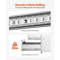 VEVOR Outdoor Kitchen Drawers 14.7" W X 25.4" H X 18.7" D, Box Frame Style Flush Mount BBQ Drawers With Stainless Steel Handle, Silver -Vevor GUEST 87c93817 4257 4423 b30a b3e318ff7ea9