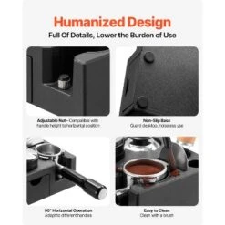 VEVOR Espresso Tamping Station, ABS Material, 7-in-1 Multifunctional Tamping Station With Detachable Slot, Easy To Clean Espresso Knock Box, Black -Vevor GUEST 88735f5f d018 4262 84a1 e0e144b4647a
