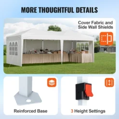 VEVOR Pop Up Canopy, 10 X 20 Ft, Instant Pop Up Gazebo Tent, Portable Easy Up Canopy With 3 Sidewalls & 2 Ventilated Windows -Vevor GUEST 888edba3 4e2e 4bf4 971e c40e4c39c9df