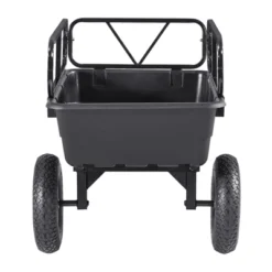 VEVOR Garden Utility Trailer, 10 Cu. Ft 500lbs, ATV UTV Hauling Trailer, Tow Behind Poly Dump Cart With 16" Tires, Hand Pull Or Foot Pedal, Black -Vevor GUEST 88f873a5 f718 4279 8c88 dfceb84e87a4