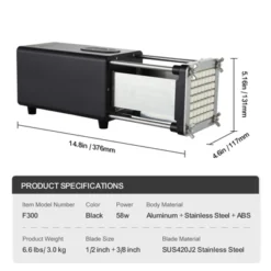 VEVOR Electric French Fry Cutter, Potato Slicer With 1/2-Inch And 3/8-Inch Stainless Steel Blades, Potato Cutter Chopper W/ Anti-slip Feet -Vevor GUEST 891ca791 96db 4781 af3e d37abd4228e7