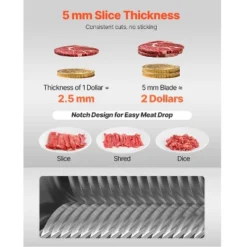 VEVOR Meat Cutter Machine Blade, 5 Mm Blade For Commercial Meat Cutter, One Set Blade For SJY-DQ90 Meat Cutting Machine, Stainless Steel, Silver -Vevor GUEST 89532f9c 73a8 47c9 8c2f e3a6955c9c04