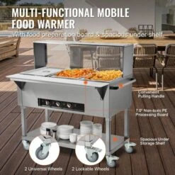 VEVOR 3-Pan Commercial Food Warmer, 3 X 20.6QT Electric Steam Table, 1500W Professional Buffet Catering Food Warmer With Acrylic Sneeze Guard -Vevor GUEST 89a1f5bf 6dc5 4f16 a89d 077502ee27c7