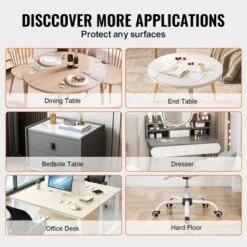 VEVOR Plastic Table Cover, 48 X 48 Inch 2.0 Mm Thick Clear Table Protector, Round PVC Desk Mat, Waterproof & Easy Cleaning Desk Pad Tablecloth 13 VEVOR Plastic Table Cover, 48 X 48 Inch 2.0 Mm Thick Clear Table Protector, Round PVC Desk Mat, Waterproof & Easy Cleaning Desk Pad Tablecloth -Vevor GUEST 8a114eef f96a 4014 ad5d 189f8293e7c8 1