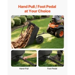 VEVOR Garden Utility Trailer, 10 Cu. Ft 500lbs, ATV UTV Hauling Trailer, Tow Behind Poly Dump Cart With 16" Tires, Hand Pull Or Foot Pedal, Black -Vevor GUEST 8a2c8965 3131 47a6 a17b 514cc284cf2a