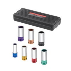 VEVOR Lug Nut Impact Socket Set, 1/2 Inch Drive Metric 6-Point Deep Socket Set, 7 Total Lug Nut Sizes 17/19/21/22/23/24/27mm -Vevor GUEST 8a2e2a4a 4af4 4d8a 8151 40862f27ab3d