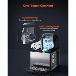 VEVOR Commercial Slushy Machine, 4Lx2 Double Tank Frozen Drink Machine, 32 Cups Stainless Steel Margarita Smoothie Frozen Drink Maker, Black 12 VEVOR Commercial Slushy Machine, 4Lx2 Double Tank Frozen Drink Machine, 32 Cups Stainless Steel Margarita Smoothie Frozen Drink Maker, Black -Vevor GUEST 8c1dcabe 59a6 42fd a174 a71b37151466