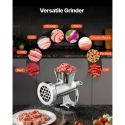 VEVOR Manual Meat Grinder, 304 Stainless Steel Hand Crank Meat Mincer With Steel Table Clamp, Sausage Stuffer, Silver -Vevor GUEST 8c28e61f ba3f 4dda 91ac dbdee342ce0e