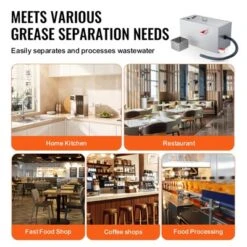 VEVOR Commercial Grease Trap, 25 LBS Grease Interceptor, Top Inlet Interceptor, Stainless Steel Grease Trap, 6.4 GPM Waste Water Oil-water Separator -Vevor GUEST 8c94f203 d843 43f5 a3f0 23b3c577661e