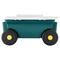 VEVOR Garden Scooter With Seat, 2 In 1 Rolling Garden Cart With Storage Bin, Outdoor Wagon With Handle, Green -Vevor GUEST 8d10458c 54d9 4f1b 8acd 32f55c67da38