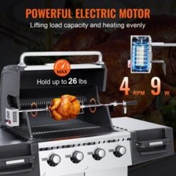 VEVOR Universal Grill Rotisserie Kit For Grills, Electric BBQ Grill With 110V 9W Motor, Stainless Steel Automatic Grilling Kit -Vevor GUEST 8d1189c4 52d7 4f33 aaca 92832fcdfd70